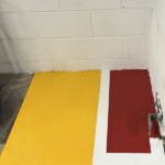 Warehouse-Electrical-and-Fire-Extinguisher-WB-Marking-Paint-White-base-w-Traffic-Yellow-Safety-Red-w-PolyWB+Low-Sheen-topcoat-complete
